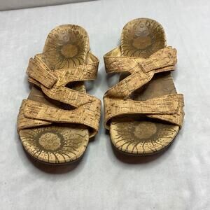 Vionic Lauren Strappy Sandals Faux Cork size 9